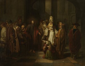 クリストゥスと姦通の女 作： Gerbrand van den Eeckhout  